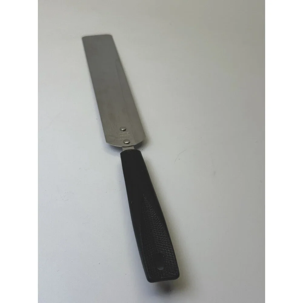 Vintage EKCO USA Stainless Steel Spatula Black Handle Baking Frosting Spreader